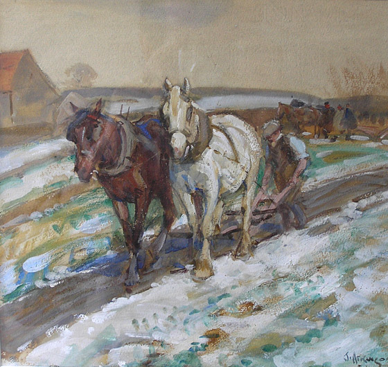 Ploughing in Winter