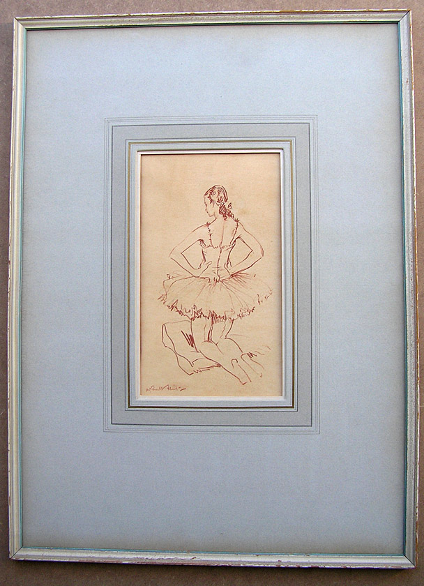 William Russell Flint original drawing: The Ballerina