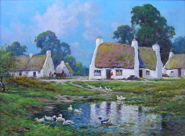 Alfred Fontville de Breanski Jnr: Irish Cottages