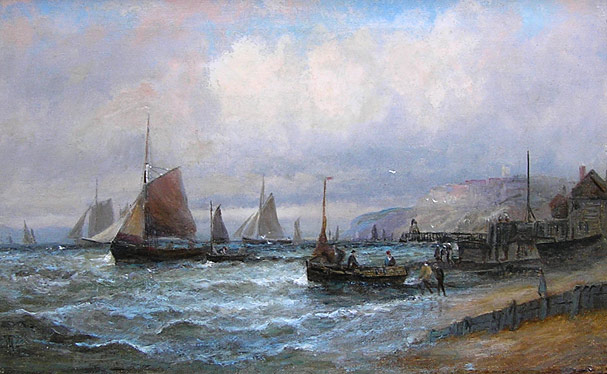 William Thornley: Fishing Boats off the Shore