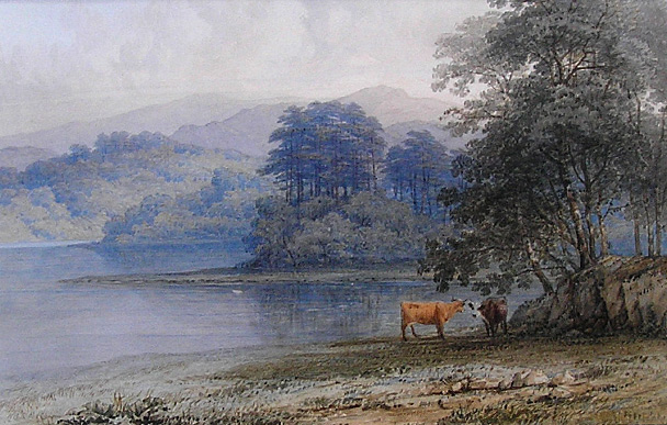 Thomas Baker: Cattle by the shore - Derwent Water