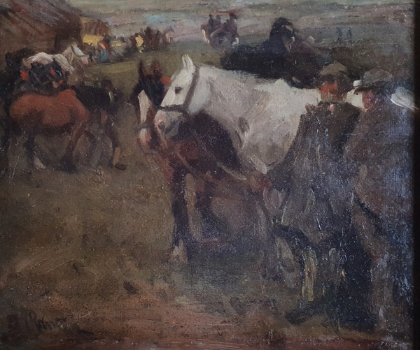 David Thomas Robertson oil painting for sale: The Horse Fair