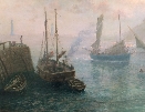 Fishing Boats in Harbour.T.Rose Milies