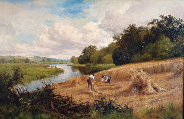 Henry H Parker oil painting for sale, Harvest time