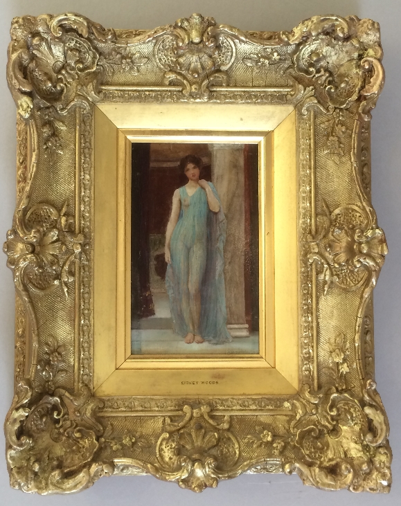 Lady in a negligee.Frame.Sidney Woods