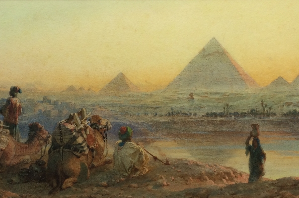The Pyramids of Geezeh.Centre.Carl Haag.