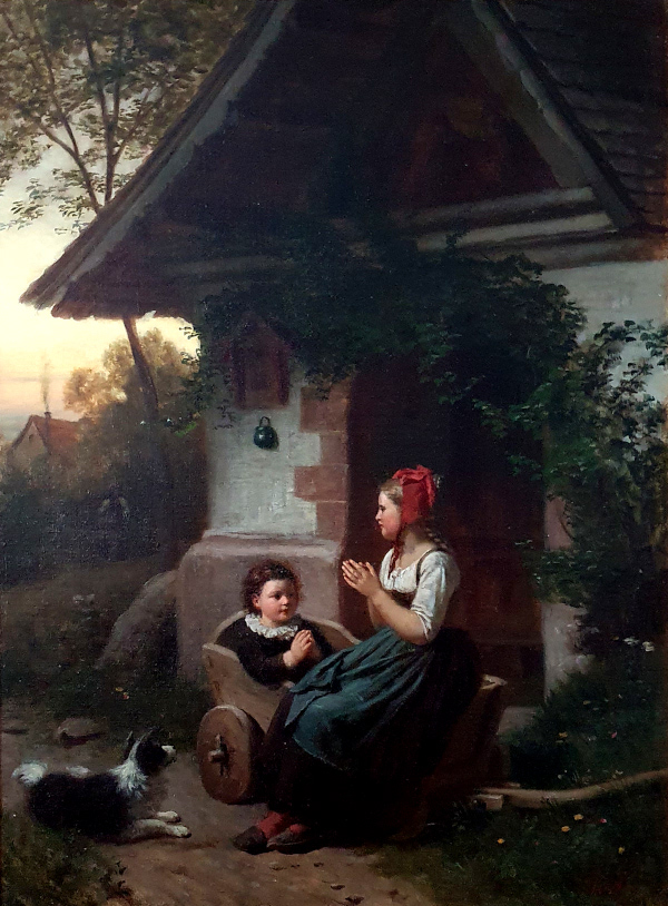 Rudolf_Epp_oil_painting_for_sale: Chidren at play