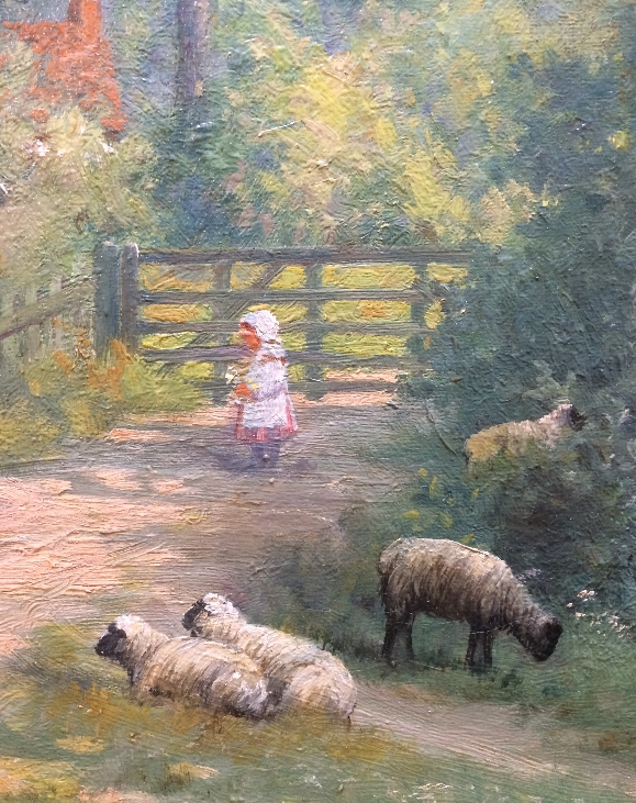 Summer.Surrey Lane.Sheep.A.F.DeBreanski.