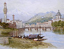 Miles Birket Foster - Florence from the Arno