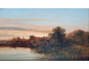 Edward Charles Williams, oil painting for sale, Eton chapel from the Thames