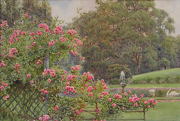 Ernest Arthur Rowe - Madame Pavlovas garden hampstead