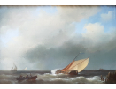Hermanus_Koekkoek-the-Elder_oil.painting.for.sale - Choppy_waters_oil_painting