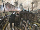 Norman Cornish - 2 Miners on Pit Road