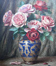 Ernest Filliard: Roses in a Blue Vase