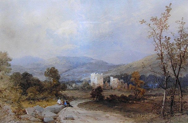 Edward Richardson Painting: A Castle in Yorkshire