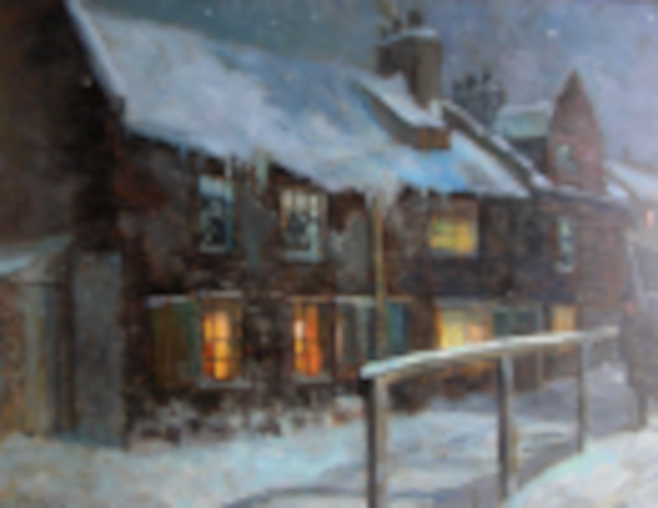 John Falconar Slater Painting: Winter In North Shields