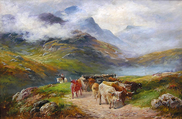 Henry Garland painting: The Highland Drover