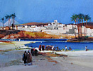 Frank Henry Mason Painting: Ghiza with Pyramids in the distance