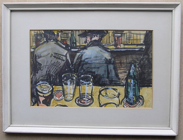 Norman Cornish painting, Down the Local