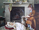 Alexander M Rossi Painting: By the Fire
