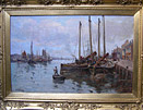 John Gilroy Painting 'The River at Sunderland'