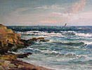 John Falconar Slater Painting: Yachts off the Northumberland Coast