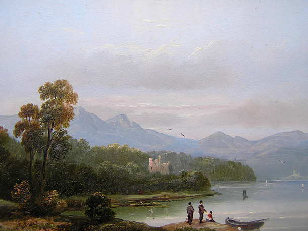 Edward Train Painting:Dunderawe Castle Looking to Ardkinglass