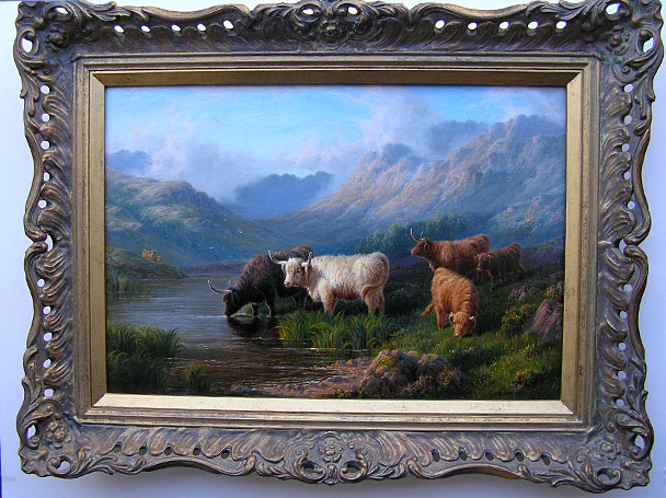 Sydney Robert Watson: Highland Cattle in Glen Kinglas, Argyll