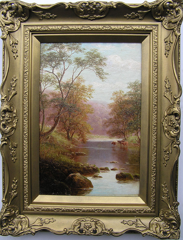 William Mellor oil painting: on a Yorkshire river