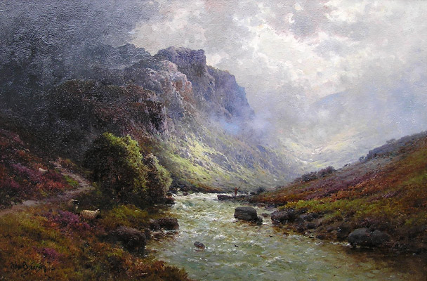 Alfred Fontville deBreanski: On a Perthshire River