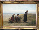 Edith Hume painting: collecting driftwood
