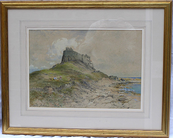 ts hutton painting: holy island, northumberland
