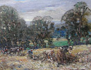 George Smith painting: Harvesting horses