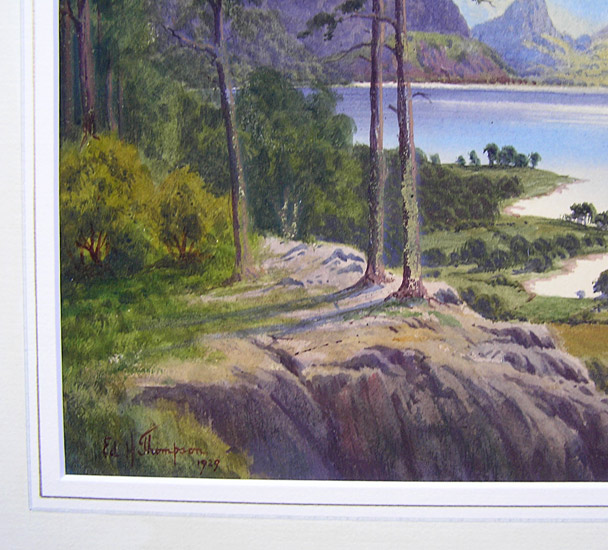 Edward H Thompson painting: Derwent Water and Borrowdale
