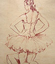 William Russell Flint drawing: The Ballerina