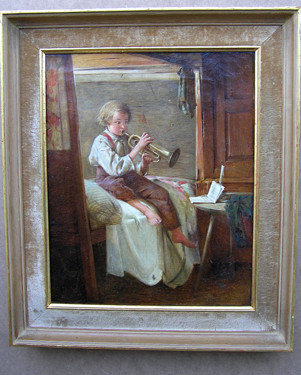 Henry.Roger.Oil/painting: The young musician