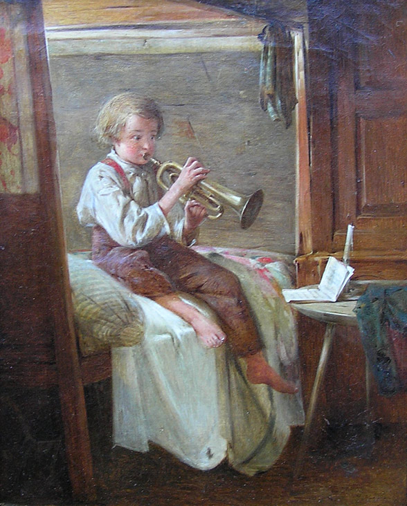 Henry.Roger.Oil.painting.for.sale - The young musician