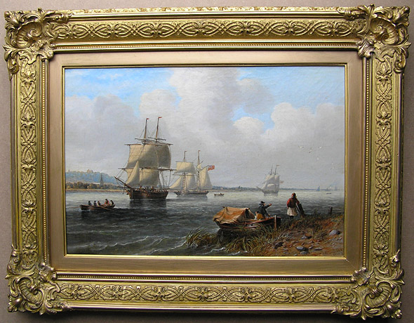 John wilson Carmichael painting Mouth of the Thames