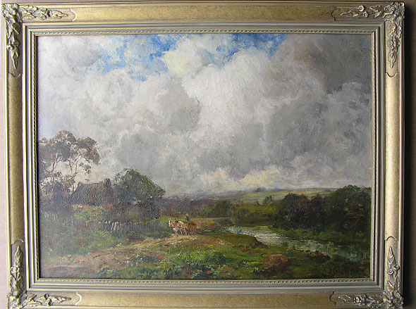 JF Slater painting - Tyne valley