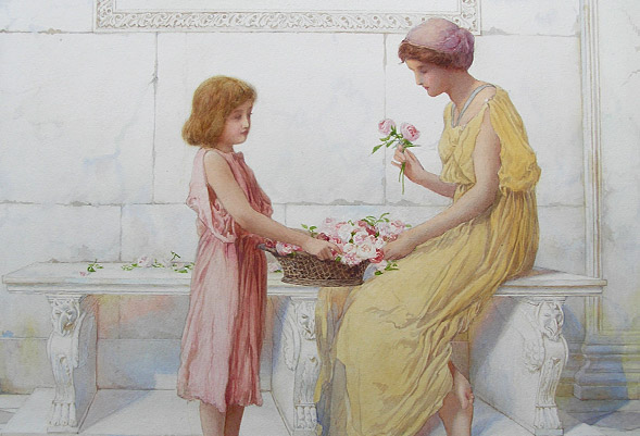 Henry Ryland painting: Gift of Roses