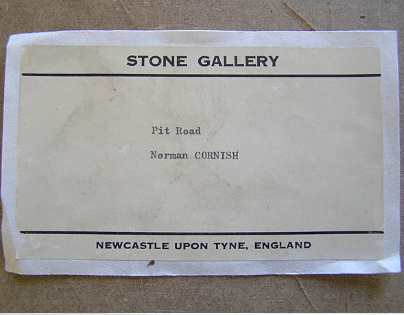 Norman Cornish Stone Gallery label
