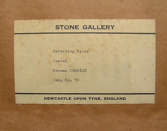 Norman Cornish Stone Gallery label