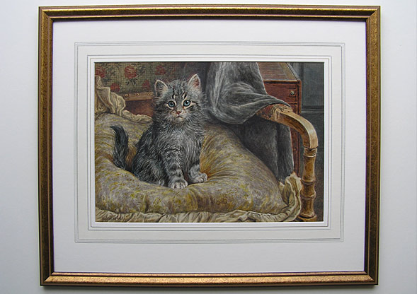 Wilson Hepple painting kitten
