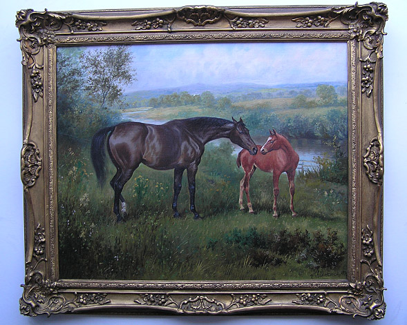 Wilson Hepple Painting horses