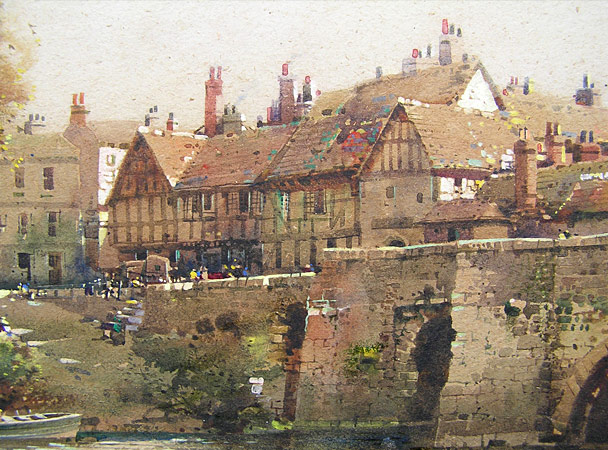 Noel Harry Leaver painting Tewkesbury
