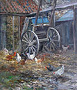 John Falconar Slater - Barnyard hens