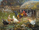 Falconar Slater - Chickens by Hen Coop