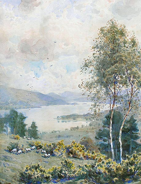 Cattle by the shore at Derwent Water