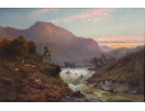 Alfred de Breanski Senior oil painting for sale, The falls at Callander, N.B.