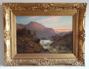 Alfred de Breanski Senior oil painting framed, The falls at Callander, N.B.